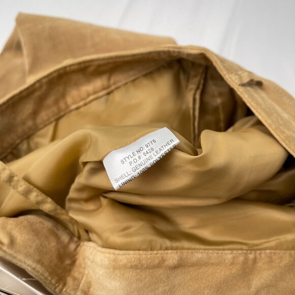 NWT Vintage Margaret Godfrey Camel Genuine Suede Leather Flared Pants Women's 6 - Picture 9 of 15